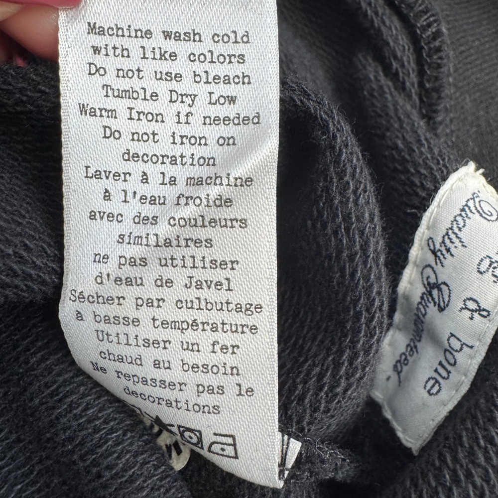 rag & bone Sweatshirt Men‎ M Black Liberty Graphic NWT - Picture 14 of 16